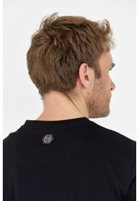Philipp Plein - PHILIPP PLEIN Czarny t-shirt męski z logo. Kolor: czarny #3