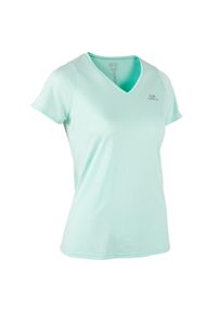 KALENJI - Koszulka do biegania damska Kalenji Dry. Kolor: zielony. Materiał: materiał, poliester. Sport: fitness #1