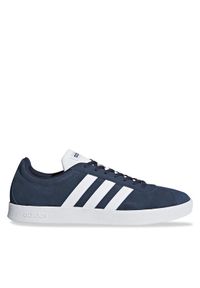 Adidas - adidas Sneakersy VL Court 2.0 DA9854 Granatowy. Kolor: niebieski. Materiał: skóra