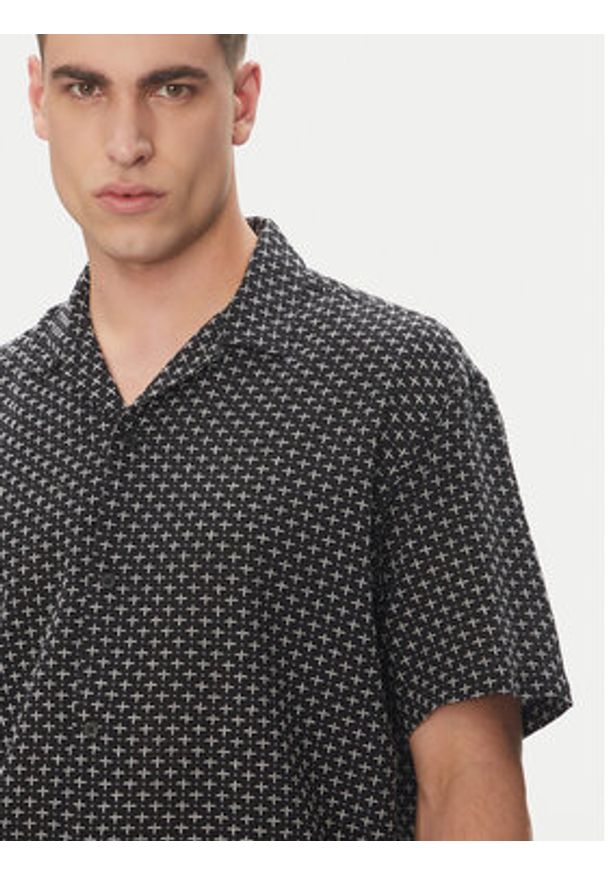 Jack & Jones Koszula Luke 12277185 Czarny Relaxed Fit. Kolor: czarny. Materiał: bawełna