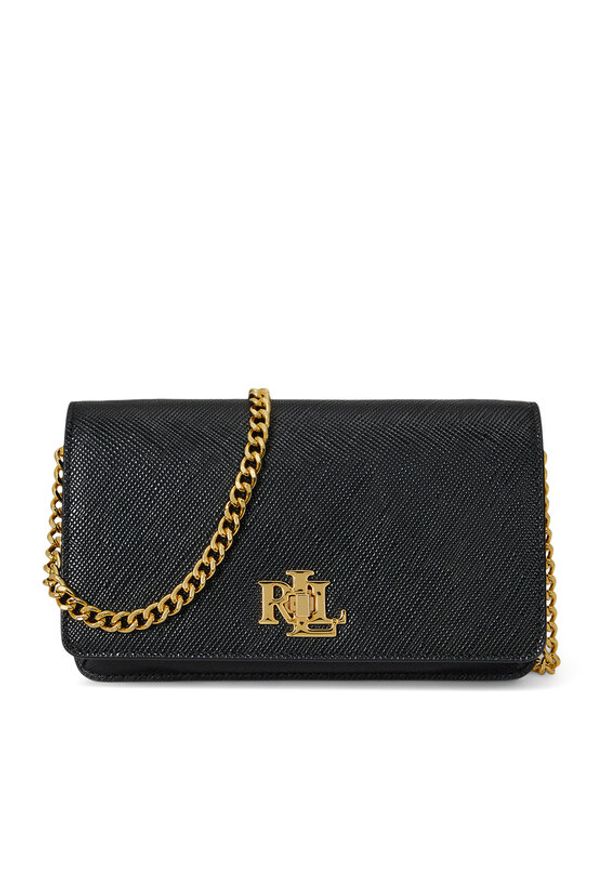 Lauren Ralph Lauren - LAUREN RALPH LAUREN Torebka 432966784008 Czarny. Kolor: czarny. Materiał: skórzane
