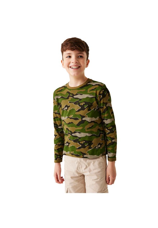 Regatta - Dziecięca Koszulka Wenbie III. Kolor: zielony. Sport: turystyka piesza