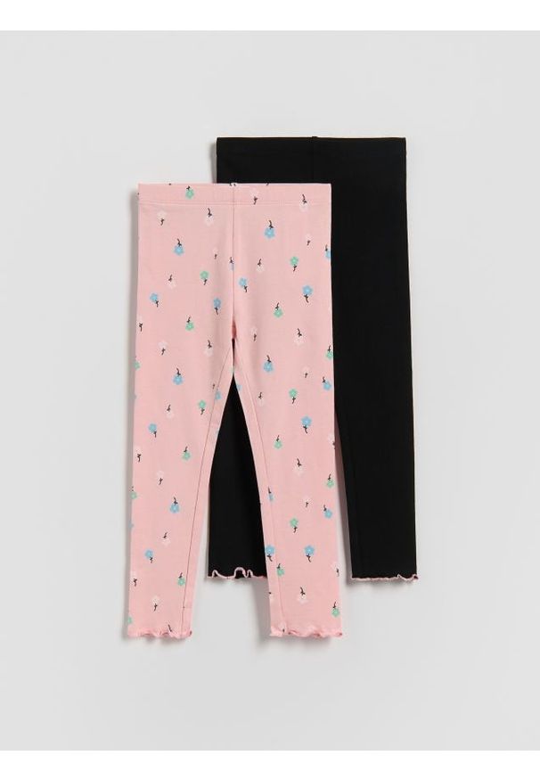 Reserved - Bawełniane legginsy 2 pack - wielobarwny. Materiał: bawełna