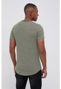 !SOLID - Solid T-shirt bawełniany kolor zielony wzorzysty. Okazja: na co dzień. Kolor: zielony. Materiał: bawełna. Styl: casual