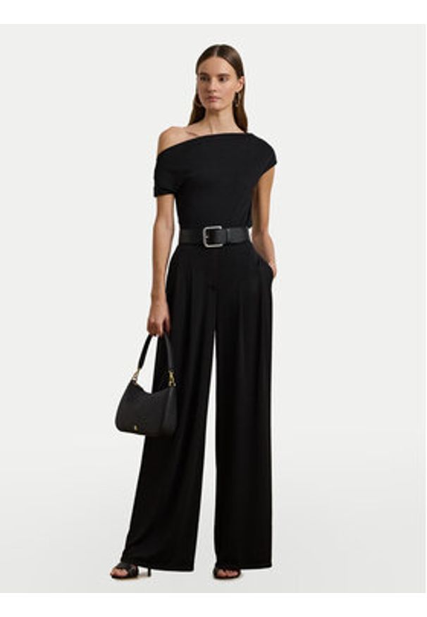 Lauren Ralph Lauren - LAUREN RALPH LAUREN Bluzka 200963913002 Czarny Slim Fit. Kolor: czarny. Materiał: syntetyk