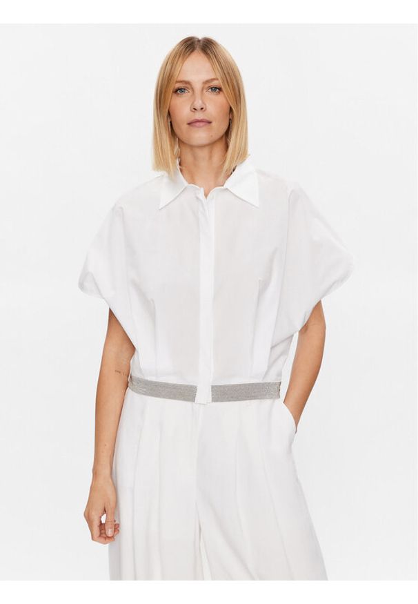 Fabiana Filippi Koszula CAD273W356 Biały Regular Fit. Kolor: biały. Materiał: bawełna