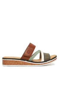 Rieker Klapki V3652-91 Brązowy. Kolor: brązowy. Materiał: materiał #1