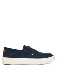 TOMMY HILFIGER - Tommy Hilfiger Półbuty Modern Light Hybrid Suede Boat S FM0FM05352 Granatowy. Kolor: niebieski. Materiał: zamsz, skóra