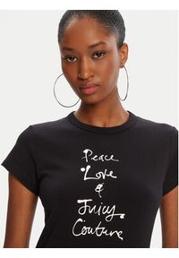 Juicy Couture T-Shirt JCNCT225458 Czarny Regular Fit. Kolor: czarny. Materiał: bawełna #7