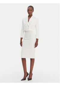Elisabetta Franchi Spódnica ołówkowa GO-159-61E2-V360 Écru Regular Fit. Kolor: kremowy. Materiał: syntetyk #2