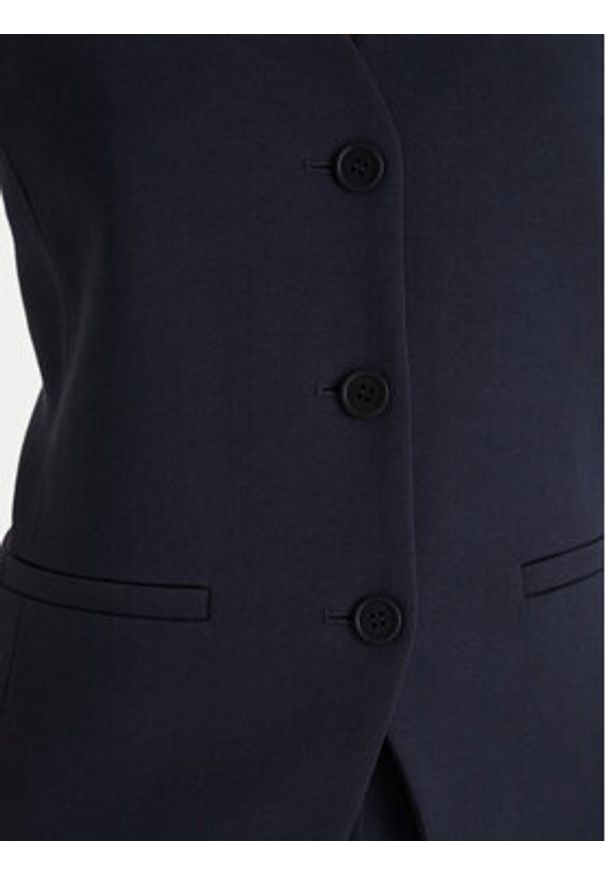 Weekend Max Mara Kamizelka garniturowa Poggio 2615911021 Granatowy Slim Fit. Kolor: niebieski. Materiał: bawełna