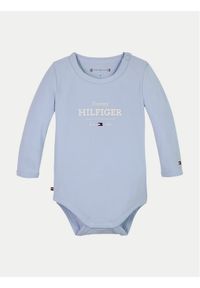 TOMMY HILFIGER - Tommy Hilfiger Body dziecięce Monotype Logo KN0KN01974 Błękitny. Kolor: niebieski. Materiał: bawełna