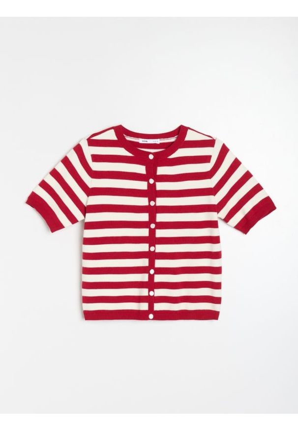 Sinsay - Bluzka swetrowa w paski z wiskozą - wielobarwny. Materiał: wiskoza. Wzór: paski