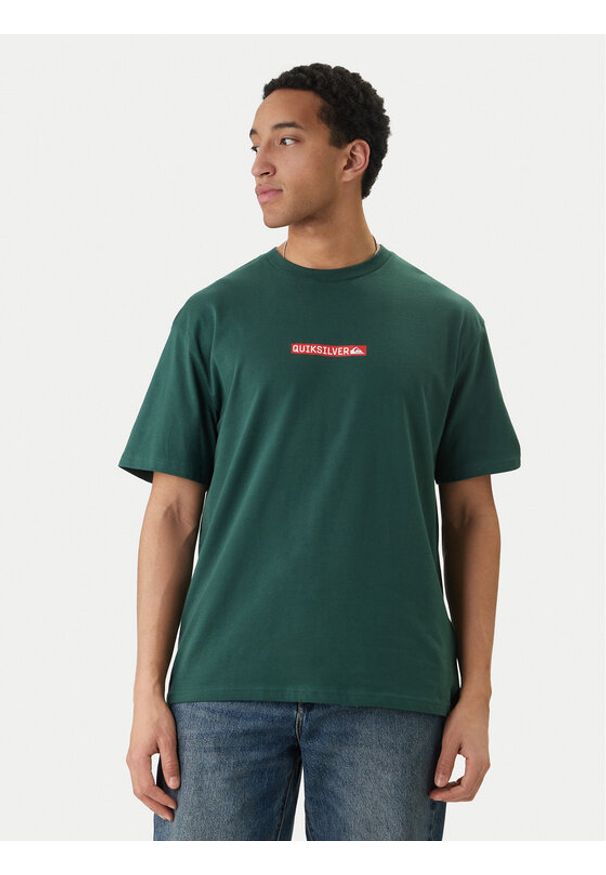 Quiksilver T-Shirt Dna Clicker EQYZT08207 Zielony Regular Fit. Kolor: zielony. Materiał: bawełna