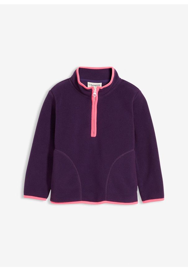 bonprix - Bluza z polaru. Kolor: fioletowy. Materiał: polar