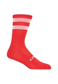 GIRO skarpety rowerowe COMP HIGH RISE bright red. Kolor: czerwony. Materiał: włókno, tkanina