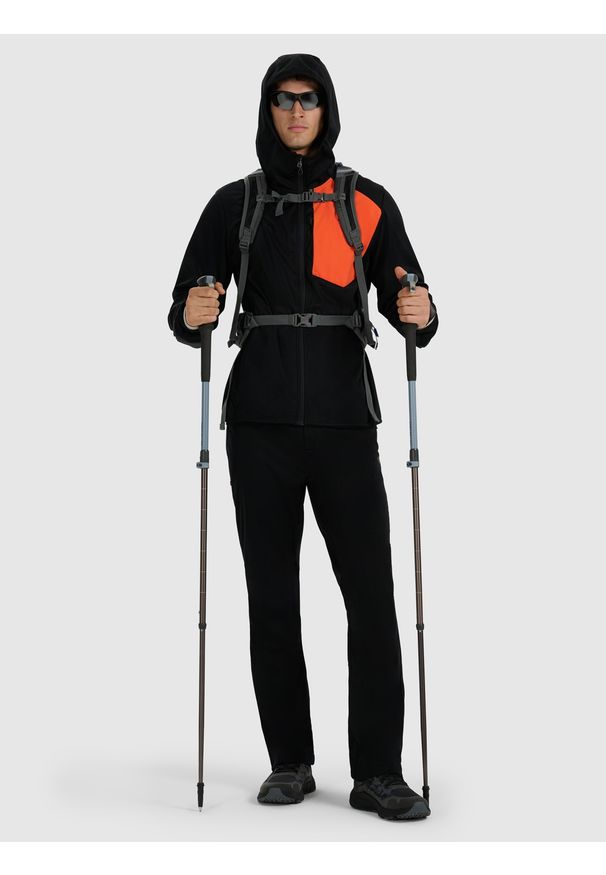 4f - 4F Spodnie trekkingowe membrana 8000 męskie - czarne XXL. Kolor: czarny. Materiał: materiał, poliester. Technologia: Primaloft. Wzór: gładki. Sport: wspinaczka, turystyka piesza