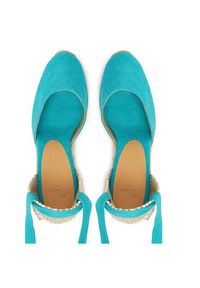 Castañer Espadryle Carina/8/002 021642 Turkusowy. Kolor: turkusowy. Materiał: materiał
