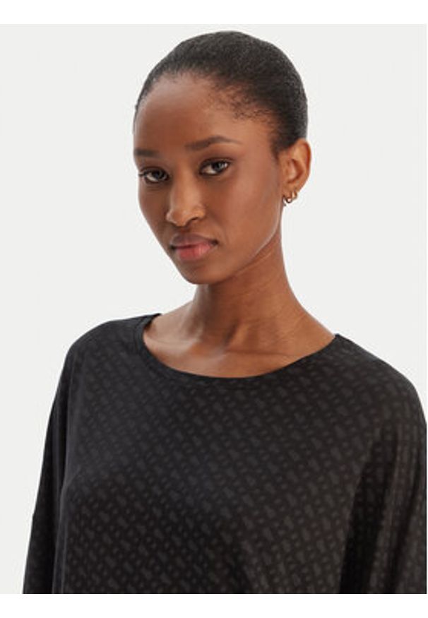 BOSS Koszulka piżamowa B Logo 50550693 Czarny Relaxed Fit. Kolor: czarny. Materiał: lyocell