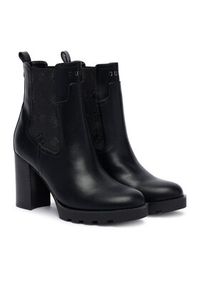Guess Botki FLFNLL ELE10 Czarny. Kolor: czarny. Materiał: skóra
