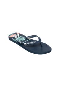 Quiksilver - Klapki JAVA GOOD PALM Niebieski Mężczyźni. Okazja: na plażę. Kolor: niebieski. Materiał: guma, syntetyk. Styl: sportowy