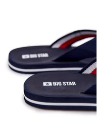 Big-Star - Męskie Klapki Japonki Big Star JJ174518 Granatowe. Okazja: na plażę. Kolor: niebieski. Materiał: materiał. Styl: klasyczny #6