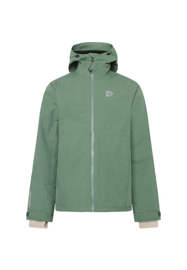 Kurtka z kapturem Didriksons Trien. Typ kołnierza: kaptur. Kolor: zielony. Materiał: puch. Sport: turystyka piesza