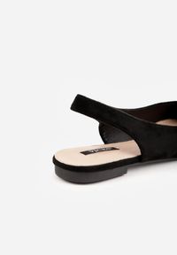 Born2be - Czarne Sandały Slingback z Noskiem w Szpic Arrilla. Okazja: do pracy, na co dzień. Kolor: czarny. Styl: elegancki, klasyczny, casual #7