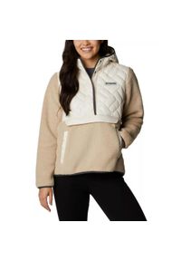 columbia - Sweter polo damski Columbia Sweet View Fleece. Typ kołnierza: polo. Kolor: beżowy. Materiał: polar. Sport: turystyka piesza