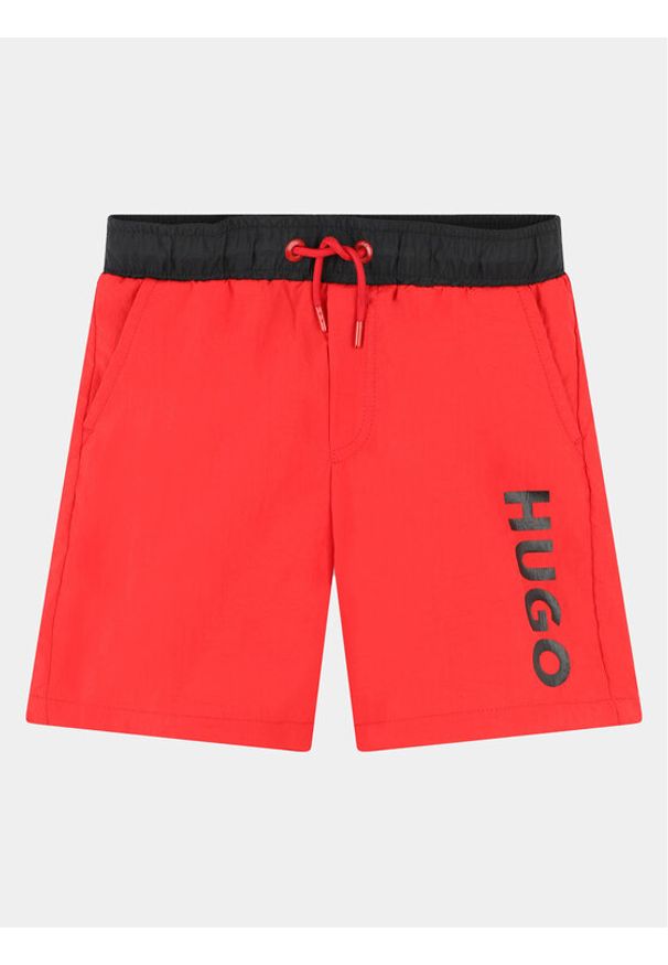 Hugo Szorty kąpielowe G00002 S Czerwony Regular Fit. Kolor: czerwony. Materiał: syntetyk