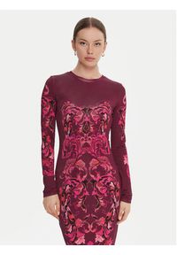 Versace Jeans Couture Sukienka codzienna 79HAO9P0 JS524 Fioletowy Slim Fit. Okazja: na co dzień. Kolor: fioletowy. Materiał: wiskoza. Typ sukienki: proste. Styl: casual