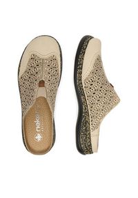 Rieker Klapki CEO-46376-60 Beżowy. Kolor: beżowy. Materiał: skóra #4