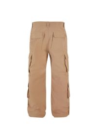Urban Classics - Męskie Spodnie Cargo Z Podwójną Kieszenią. Kolor: beżowy