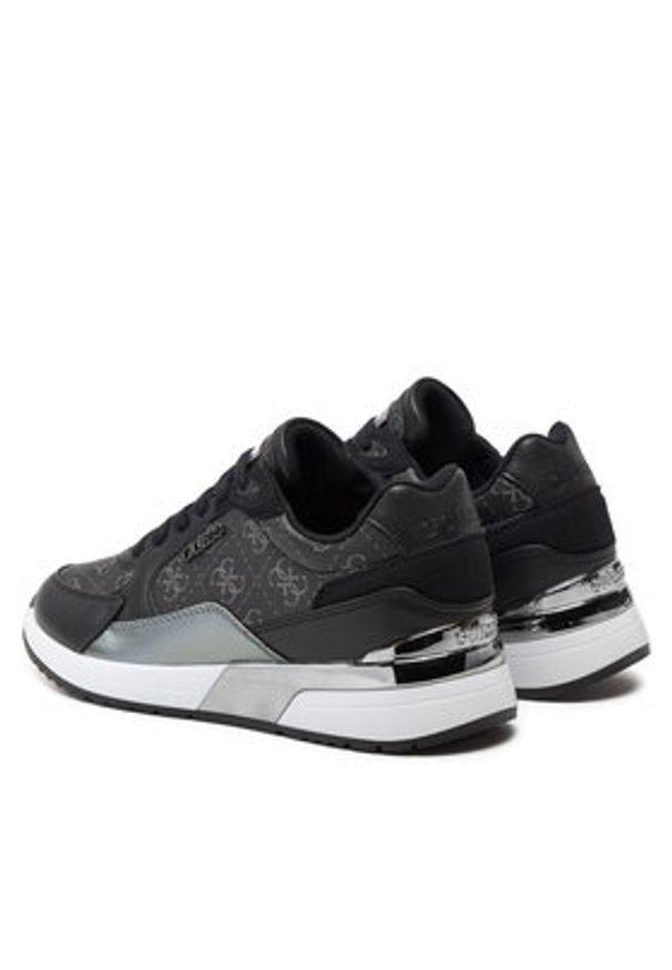 Guess Sneakersy Moxea FLTMOX ELE12 Czarny. Kolor: czarny. Materiał: skóra