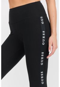 Guess - GUESS Damskie czarne legginsy Aline. Okazja: na co dzień. Kolor: czarny. Materiał: materiał. Długość: długie. Styl: sportowy, casual #3