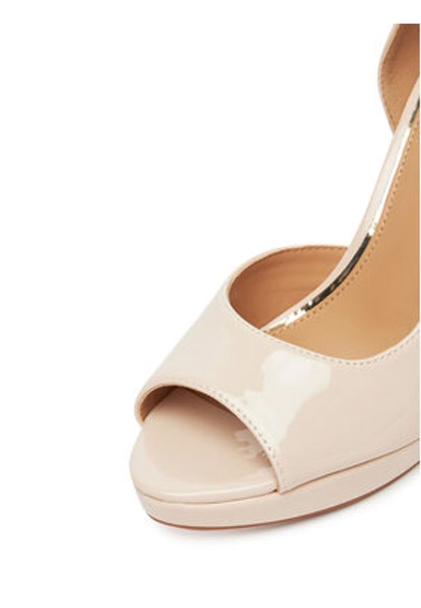 Nine West Sandały WFA2733-1A Beżowy. Kolor: beżowy. Materiał: materiał, syntetyk