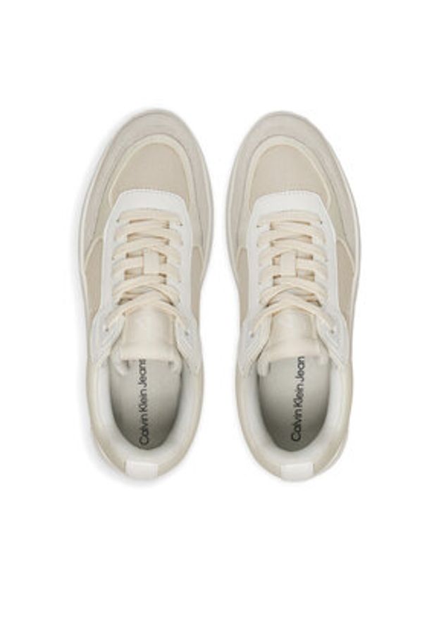 Calvin Klein Jeans Sneakersy YW0YW01638 Beżowy. Kolor: beżowy. Materiał: materiał