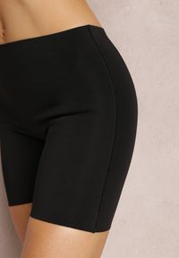 Renee - Czarne Majtki Modelujące z Wysokim Stanem Fopei. Stan: podwyższony. Kolor: czarny. Materiał: tkanina. Wzór: aplikacja, gładki, jednolity #6
