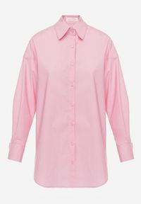 Renee - Jasnoróżowa Koszula Bawełniana Aquida. Kolor: różowy. Materiał: bawełna. Długość rękawa: długi rękaw. Długość: długie #4