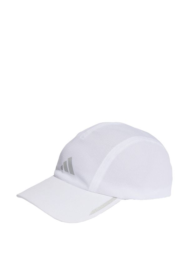 Adidas - Running AEROREADY Four-Panel Mesh Cap. Kolor: szary, biały, wielokolorowy. Materiał: poliester. Styl: sportowy