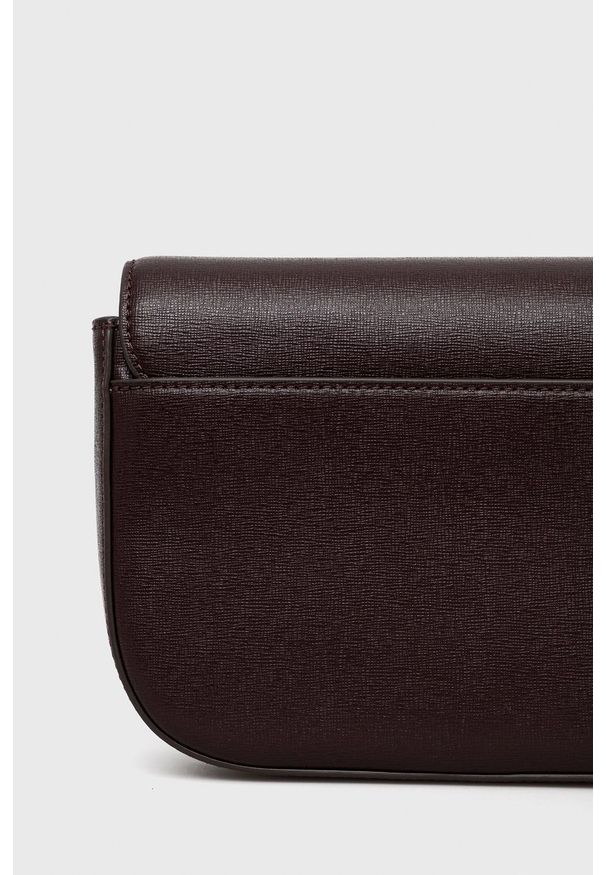 Tory Burch - Torebka skórzana. Kolor: czerwony. Materiał: skórzane. Rodzaj torebki: na ramię