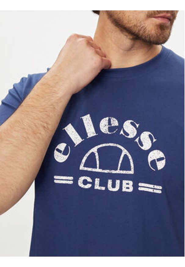 Ellesse T-Shirt Club SHV20259 Granatowy Regular Fit. Kolor: niebieski. Materiał: bawełna
