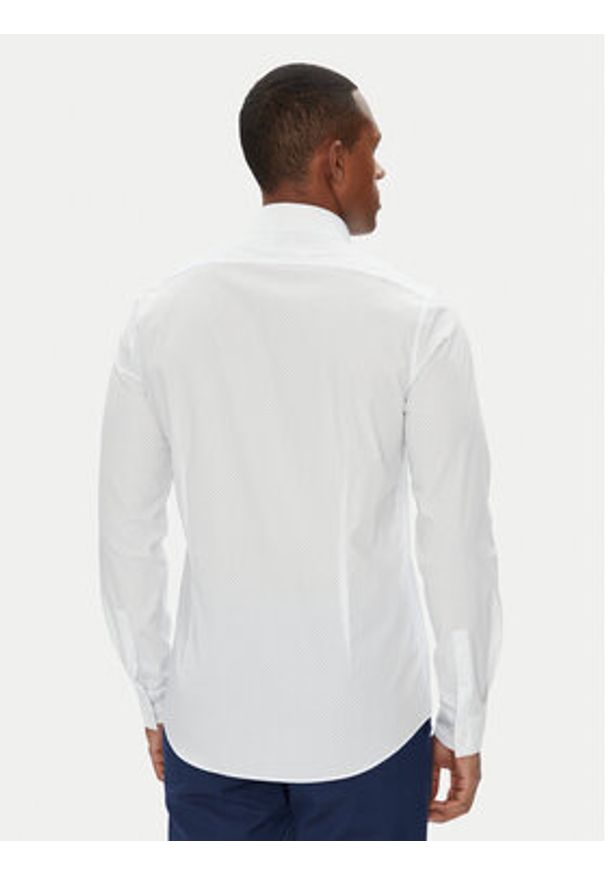 Calvin Klein Koszula K10K114299 Biały Slim Fit. Kolor: biały. Materiał: bawełna