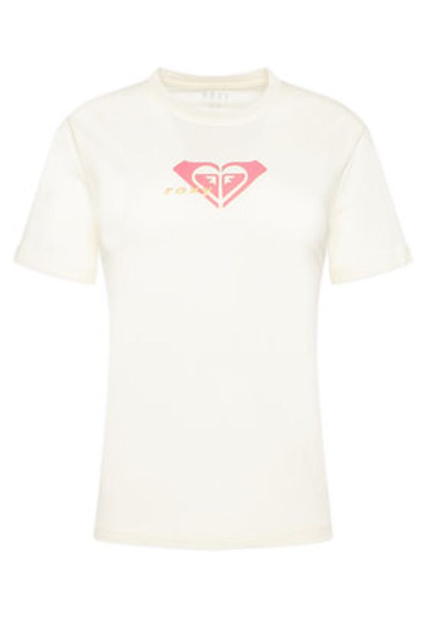 Roxy T-Shirt Oceanregular ERJZT06078 Écru Regular Fit. Materiał: bawełna