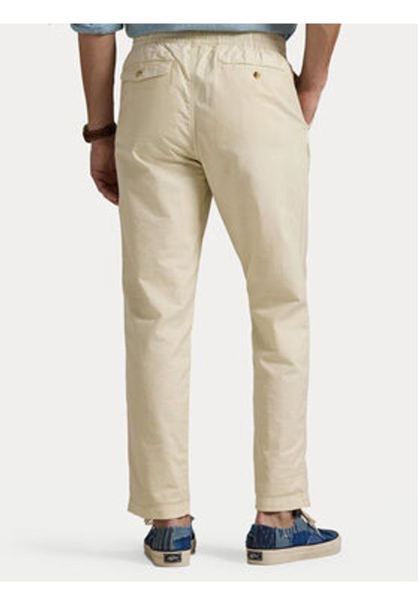 Polo Ralph Lauren Spodnie materiałowe 710958589004 Beżowy Classic Fit. Kolor: beżowy. Materiał: bawełna