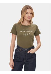 Pepe Jeans T-Shirt Harbor PL505743 Zielony Regular Fit. Kolor: zielony. Materiał: bawełna #1