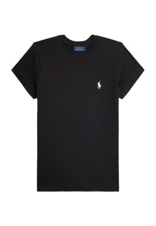 Polo Ralph Lauren T-Shirt 211898698007 Czarny Regular Fit. Typ kołnierza: polo. Kolor: czarny. Materiał: bawełna