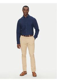 Michael Kors Koszula CS4400H4YT Granatowy Relaxed Fit. Kolor: niebieski. Materiał: len #6