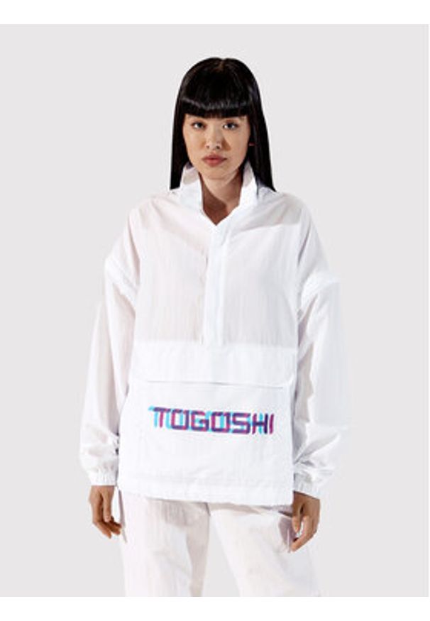 Togoshi Kurtka anorak TG22-KUU001 Biały Oversize. Kolor: biały. Materiał: syntetyk