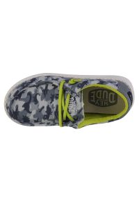 Hey dude - Buty Hey Dude Wally Youth Camodino Jr 40043-425 szare. Okazja: na co dzień. Kolor: szary. Materiał: materiał. Szerokość cholewki: normalna #2